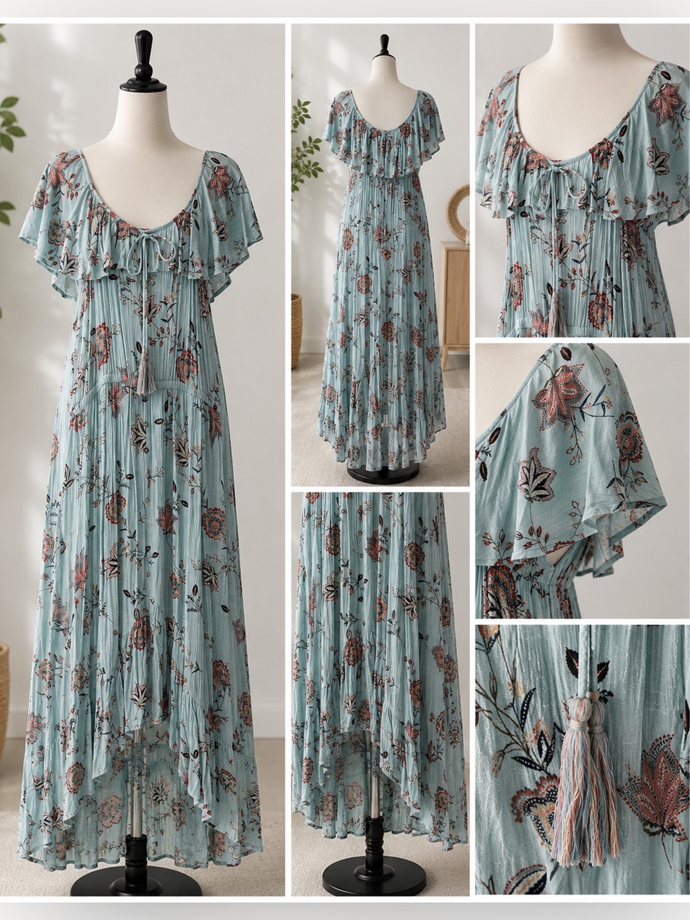 Free People Boho Floral Maxi Dress โ Size XL